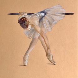 受注制作『 ballerina 16-b 』＃アート＃原画＃＃絵画＃パステル＃バレエ＃ダンサー＃クラッシック 1枚目の画像