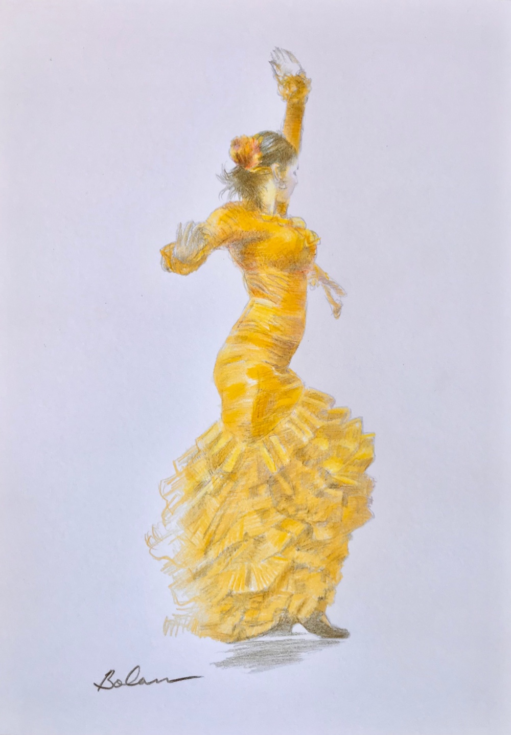 加藤力之輔 フラメンコダンサー絵画 人物画｜絵画