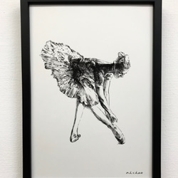 ballerina 3 』＃原画＃一点物＃絵画＃インク＃バレリーナ＃バレエ