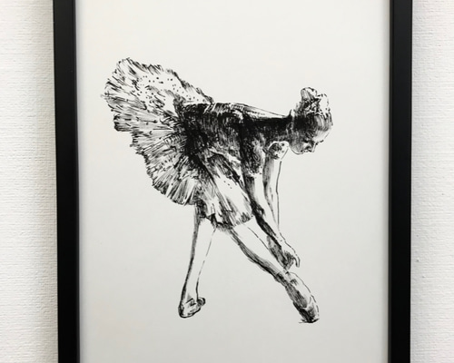 ballerina 3 』＃原画＃一点物＃絵画＃インク＃バレリーナ＃バレエ