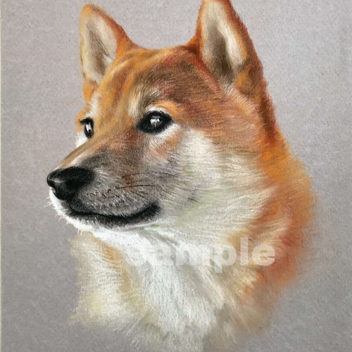 ペット肖像画オーダー ＃一点物＃オーダー＃ペット＃似顔絵