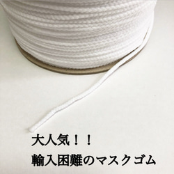 4/30輸入分『数量限定』大人気！輸入困難！柔らかマスクゴム白 20m 2枚目の画像