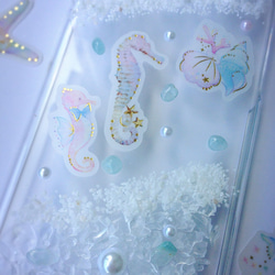 天然石のiPhone7ケース♡冬の海♡氷 2枚目の画像