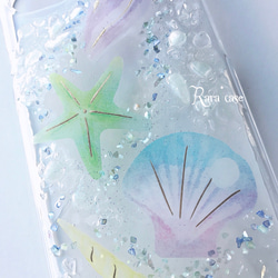 新作♡天然石のiPhoneケース❁︎海中貝殻コレクション♡iPhone7 iPhone6/6s iPhone8 2枚目の画像