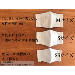 【夏マスク】フラワー刺繍のダンガリーコットンとダブルガーゼの立体マスク/選べる3サイズ 4枚目の画像