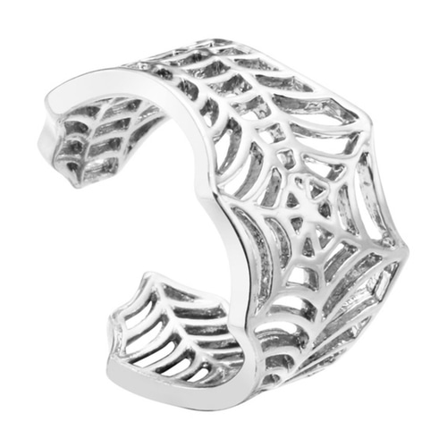 スパイダーマン イメージ】蜘蛛の巣 シルバーリング フリーサイズ 指輪