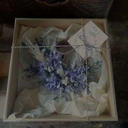 シャビーシックな紫陽花ハーフリース※グレイッシュカラー 7枚目の画像