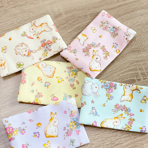 2枚選べる ラビットフラワーガーデン✿ミニポケットティッシュ