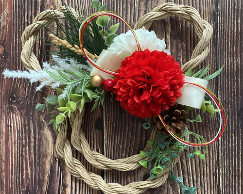 No. 289 可愛いしめ縄リース2022ハンドメイドお正月飾り しめ縄