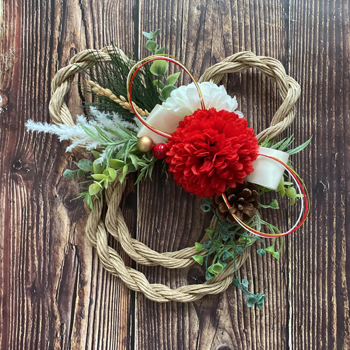 No. 289 可愛いしめ縄リース2022ハンドメイドお正月飾り しめ縄