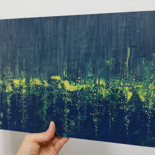 楽天市場】【ふるさと納税】 アクリル画F4号「ライラック」 抽象画 絵