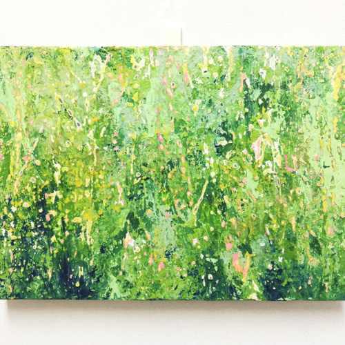 抽象画 原画「夢見心地の庭」 絵画 チビスケッチアート 通販