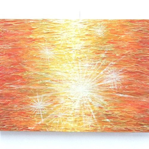 1r0様ご予約作品 抽象画 原画「黄金ロード」 絵画 チビスケッチアート  