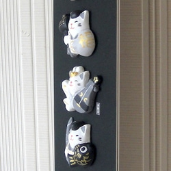 七福神猫　モノトーンシリーズ　Gミケ（ブラックベース） 2枚目の画像