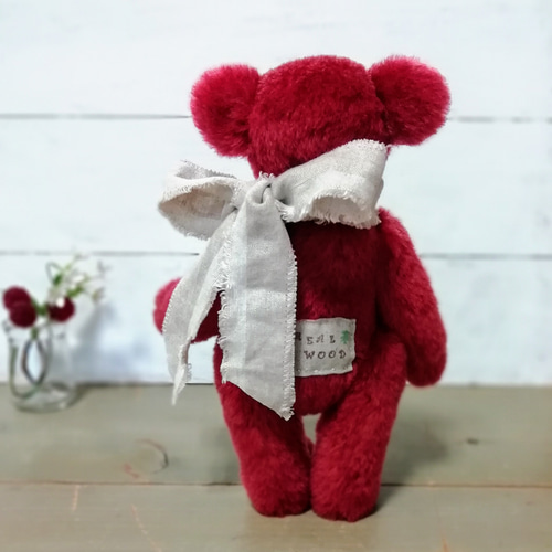 テディベア☆ルビーレッド 26cm くまのぬいぐるみ クマ くまさん