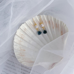 手作りの日本製天然淡水パールクォーツストーンの絶妙な気質のイヤリング 5枚目の画像