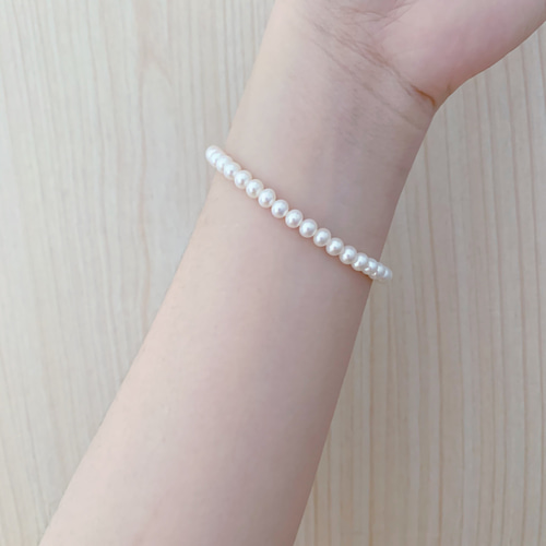 手作り *スイート ホワイト * 天然淡水ハイライト パール デイリー