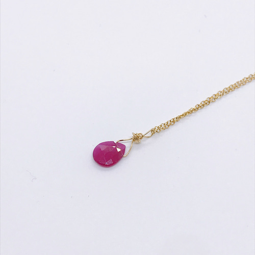 【vintage】積丹ルビー　K18 ペンダントトップ　ネックレス　希少 vintage】積丹ルビー K18 ペンダントトップ ネックレス 希少