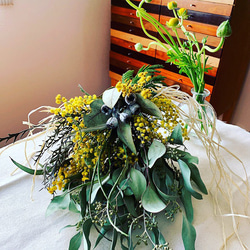 送料無料 深い森の針葉樹薫る落ち着いた雰囲気の蒼いクリスマスリース