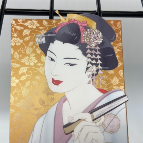 日本画オリジナルステッカー 羽子板セット Sサイズ サイズ選択可能 UV