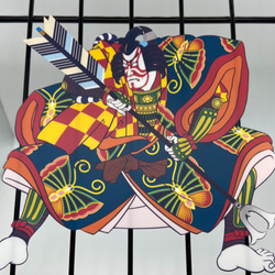 日本画オリジナルステッカー 歌舞伎 Sサイズ サイズ選択可能 UV