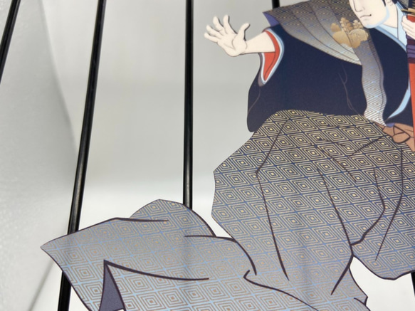 日本画オリジナルステッカー　侍　Sサイズ　サイズ選択可能　UV耐水　輪郭カット済み 4枚目の画像