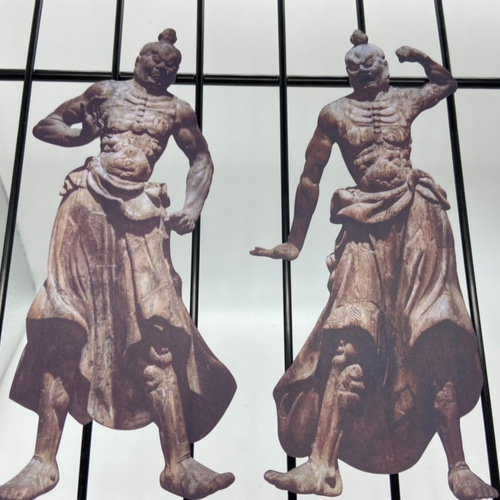 日本画オリジナルステッカー 金剛力士像セット Sサイズ サイズ選択可能