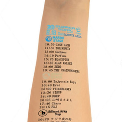 ハンドメイド　オーダー　タイムテーブル　タイテ　タトゥーシール　野外　フェス 3枚目の画像