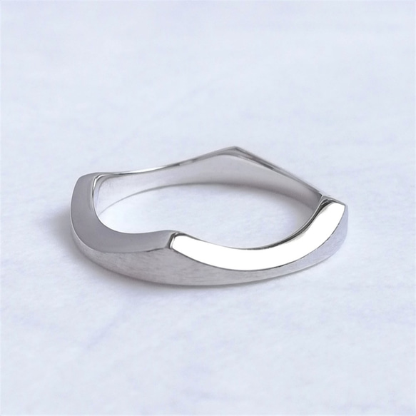 【Shaved Ring】No.1 Silver スターリングシルバー 4～17号 2枚目の画像