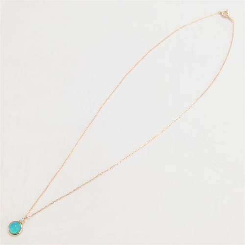 ブルーカルセドニー♡サンゴ【ソーイ】K10 天然石 ネックレス☆アガット 好きも マルコロ K10 シーブルーカルセドニー×ダイヤモンド ネックレス