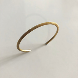 黃銅手工製纖細手鐲/ Brass bracelet/ Slim / Texture 第1張的照片