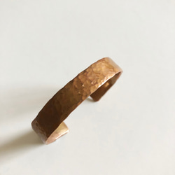 紅銅手工製手鐲/ Copper bracelet/ Flat / Texture 第1張的照片