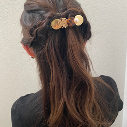 透かしゴールドとべっ甲♡♡シンプル.ᐟ.ᐟヘアクリップ✩.*˚ 2枚目の画像