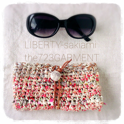 LIBERTY - sakiami : 眼鏡ケース(red＆brown) 1枚目の画像