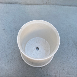 円錐白素焼き鉢　シンプル 2枚目の画像
