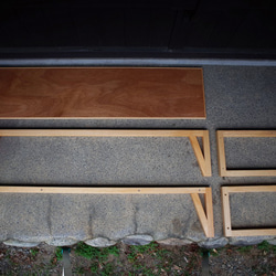 三角脚のベンチ /ANGLE BRACE BENCH 3枚目の画像