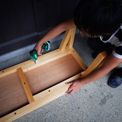 三角脚のベンチ /ANGLE BRACE BENCH 4枚目の画像