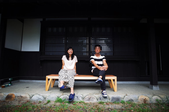 三角脚のベンチ /ANGLE BRACE BENCH 5枚目の画像