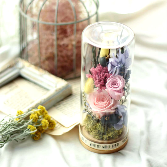 受注生産品》ボトルフラワー プリザーブドフラワー使用 フラワー