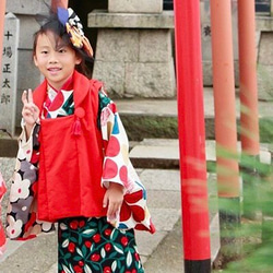 sy★別注［おまとめ3点］ハンドメイドꕤ キッズ和服 子供浴衣3点セット キッズ浴衣 ハイジュニア[品番：SBEW0012654