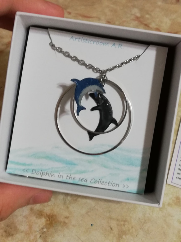 <<Dolphin in the sea>> necklace +Seallstar armlace+星空手鍊 第1張的照片