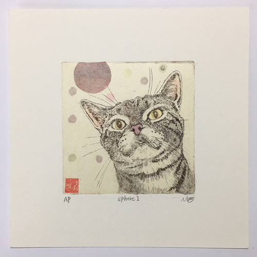 猫 銅版画作品 版画 2969. 通販 7083080｜Creema(クリーマ)