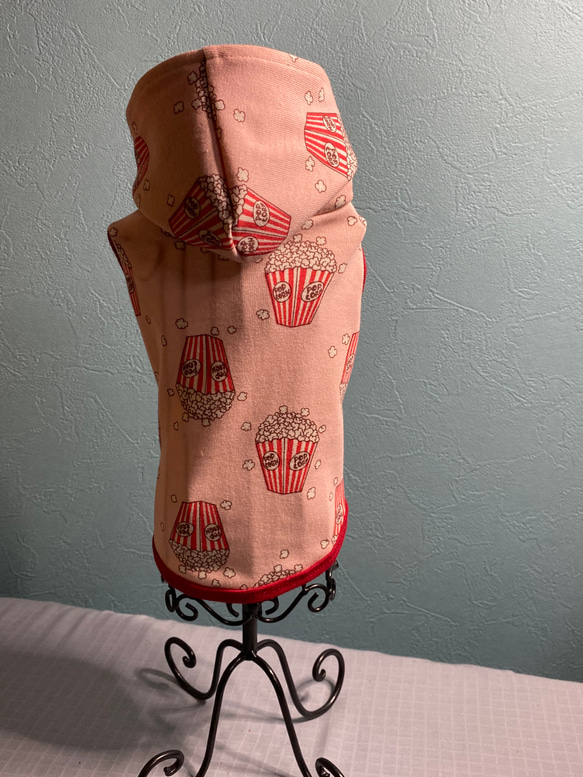 フード付きタンクトップSSサイズ ポップコーンピンク 1枚目の画像