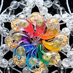 ☆8色セット☆陰陽統合レインボー勾玉（中）【オルゴナイト】 その他