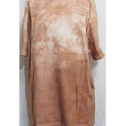 (XL)手染め一点もの「土ヨゴレ」Tシャツ（1-185） 1枚目の画像