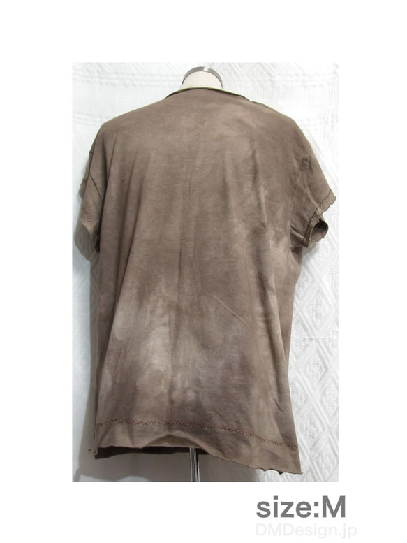 （小）手染め一点もの「あの布の服」Lv2（黄系）ファンタジーシャツ（1-212） 2枚目の画像