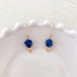 619 天然石　ラピスラズリ　6㎜　瑠璃　ピアス　イヤリング 天然石／ラピスラズリの一粒ピアス⭐︎イヤリング ピアス