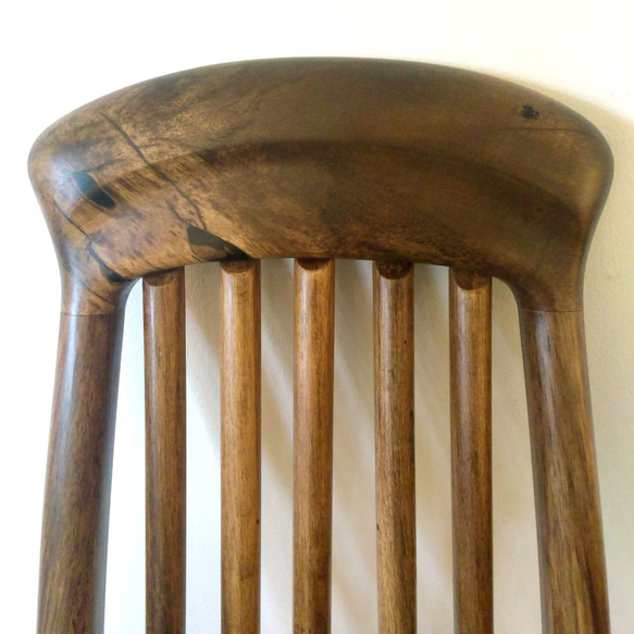 褐色の竪琴の椅子／柿（黒柿）　ka_1905 5枚目の画像