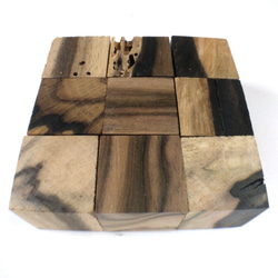 ▦きのかたち／cube「幻想の木たち（ろ）：神代欅、黒柿」│インテリア 無垢材 標本 キューブ 立体 4枚目の画像