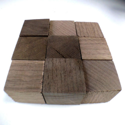 ▦きのかたち／cube「華やかな木たち（か）：ブラックウォルナット、ブラックチェリー、シカモア、チーク」│無垢材 3枚目の画像